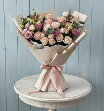 Букет цветов из:  Розы и Лизиантусы #REPLACE_PRED# Асекеево