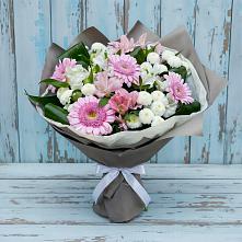 Букет цветов из:  Герберы, Альстромерии и Хризантемы в Асекеево