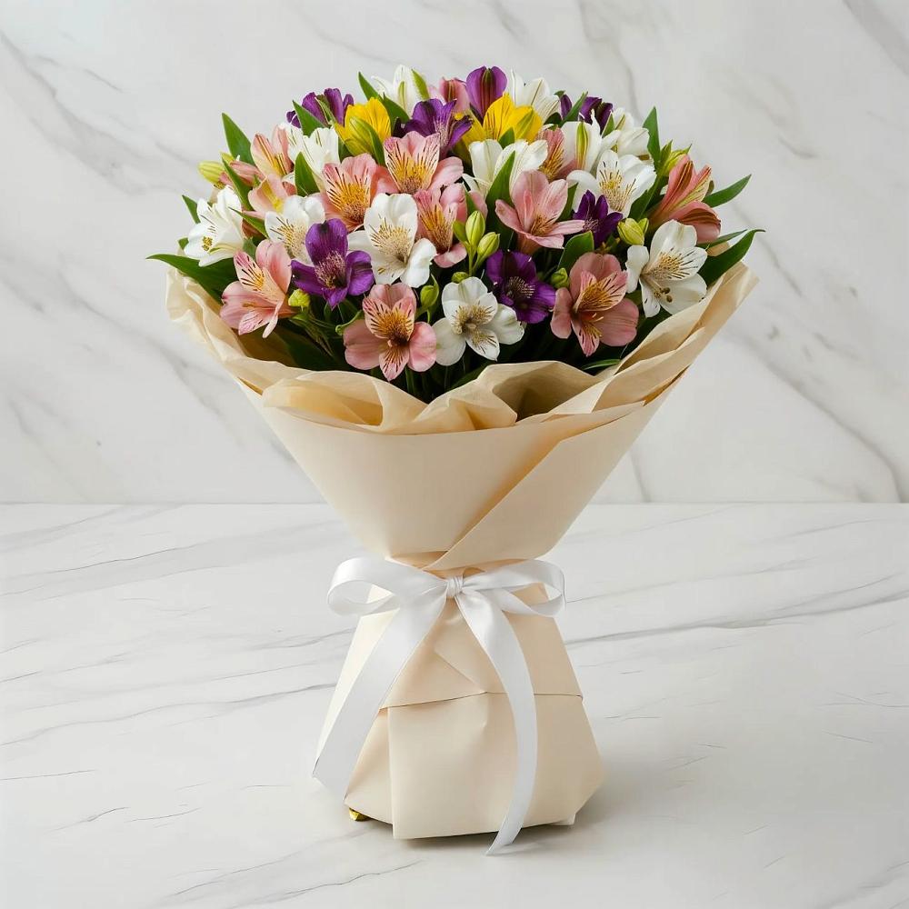 Букет цветов из: Альстромерии в Асекеево