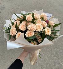 Букет Кремовые розы Латте в Асекеево