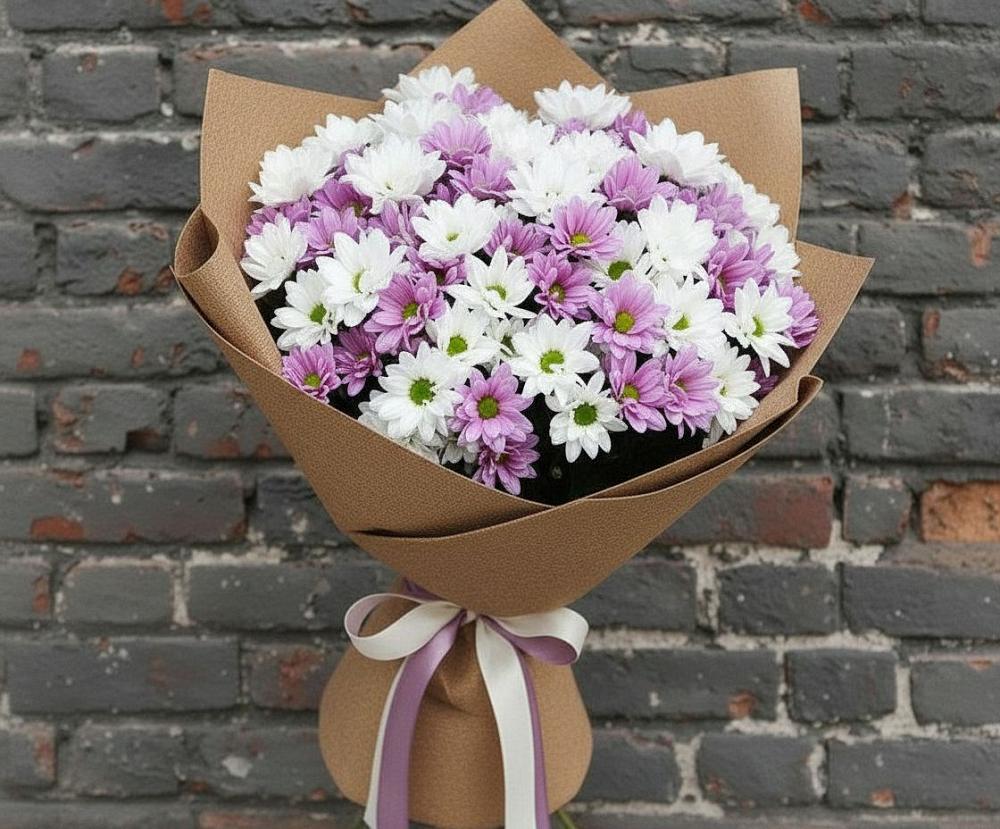 Букет цветов из: Хризантемы в Асекеево